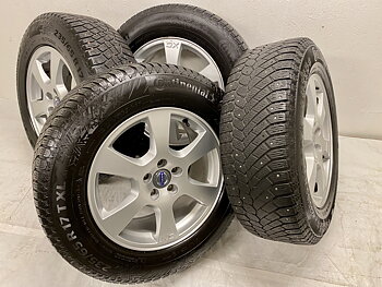 Kompletta Vinterhjul DUBB | 17" VOLVO SEGIN XC60 5x108 7.5x17 ET55 63.4 | 2 st 235/65 R17 108T XL Continental Ice Contact 2 SUV | V37-2015 | 5|5 mm Bra Dubb + 2 st 235/65 R17 108T XL Continental Conti Ice Contact 4x4 | V36-2014 | 4|4 mm Slitna Dubb