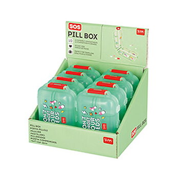 SOS pillerask med 10 fack