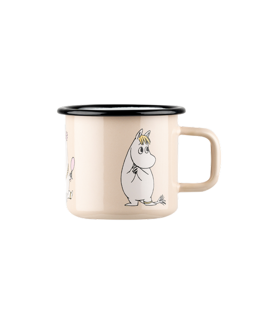 Moomin Enamel mug 3,7dl Snorkmaiden beige - 2