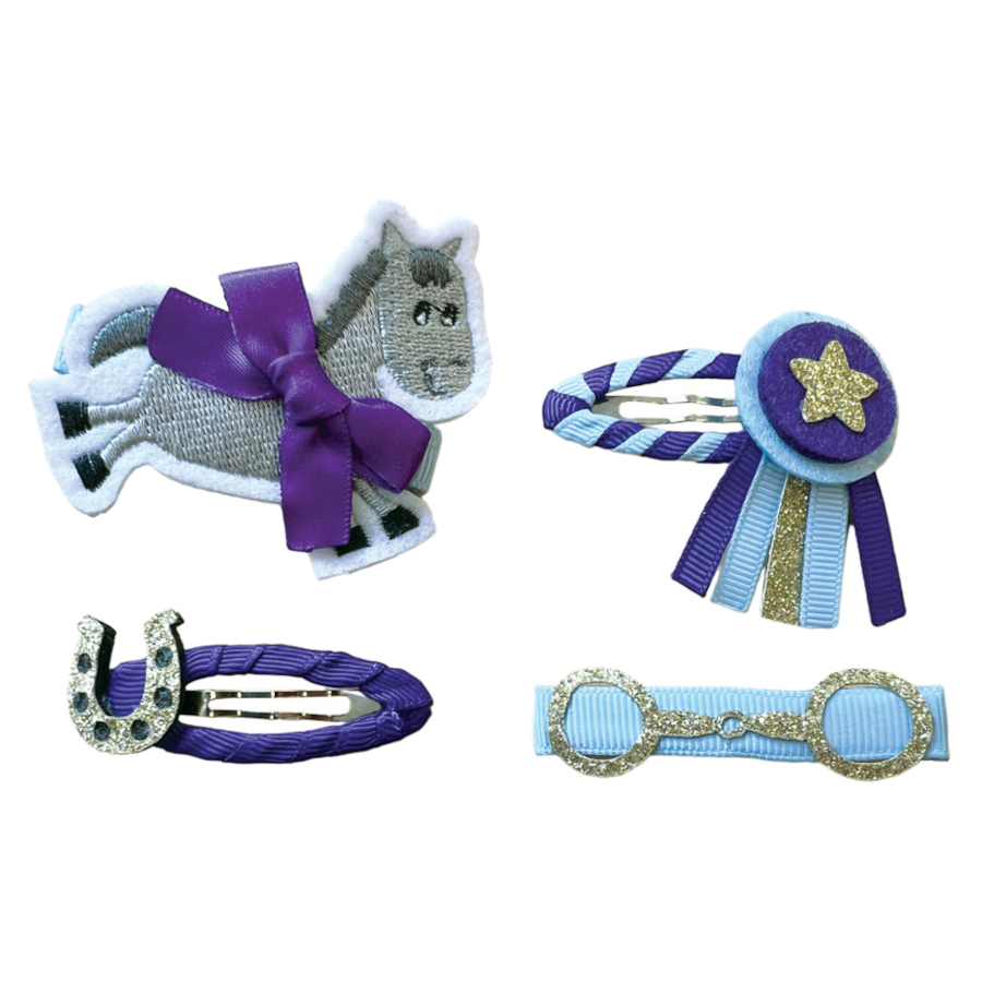 Hair Clips Equetech Pony Club 4-pack
