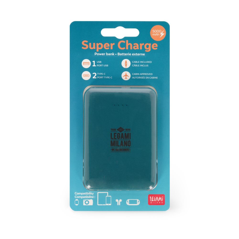 Powerbank, Supercharge, Petrol (5000mAh)