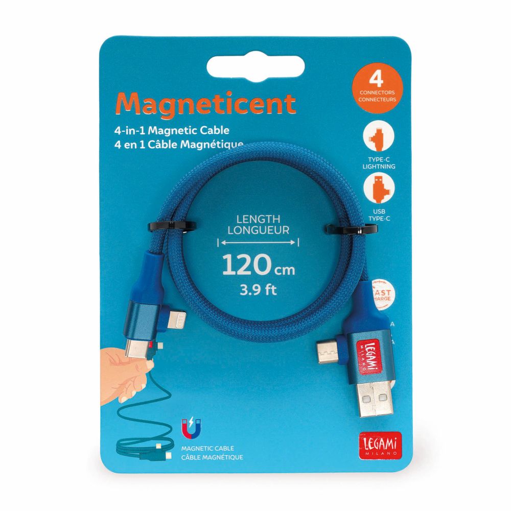 Magnetisk 4-i-1 Laddningskabel, Petrol