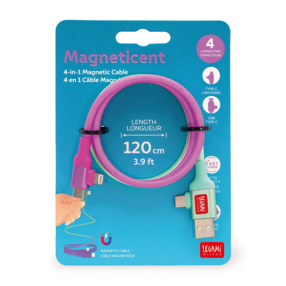 Magnetisk 4-i-1 Laddekabel, Electric Aura