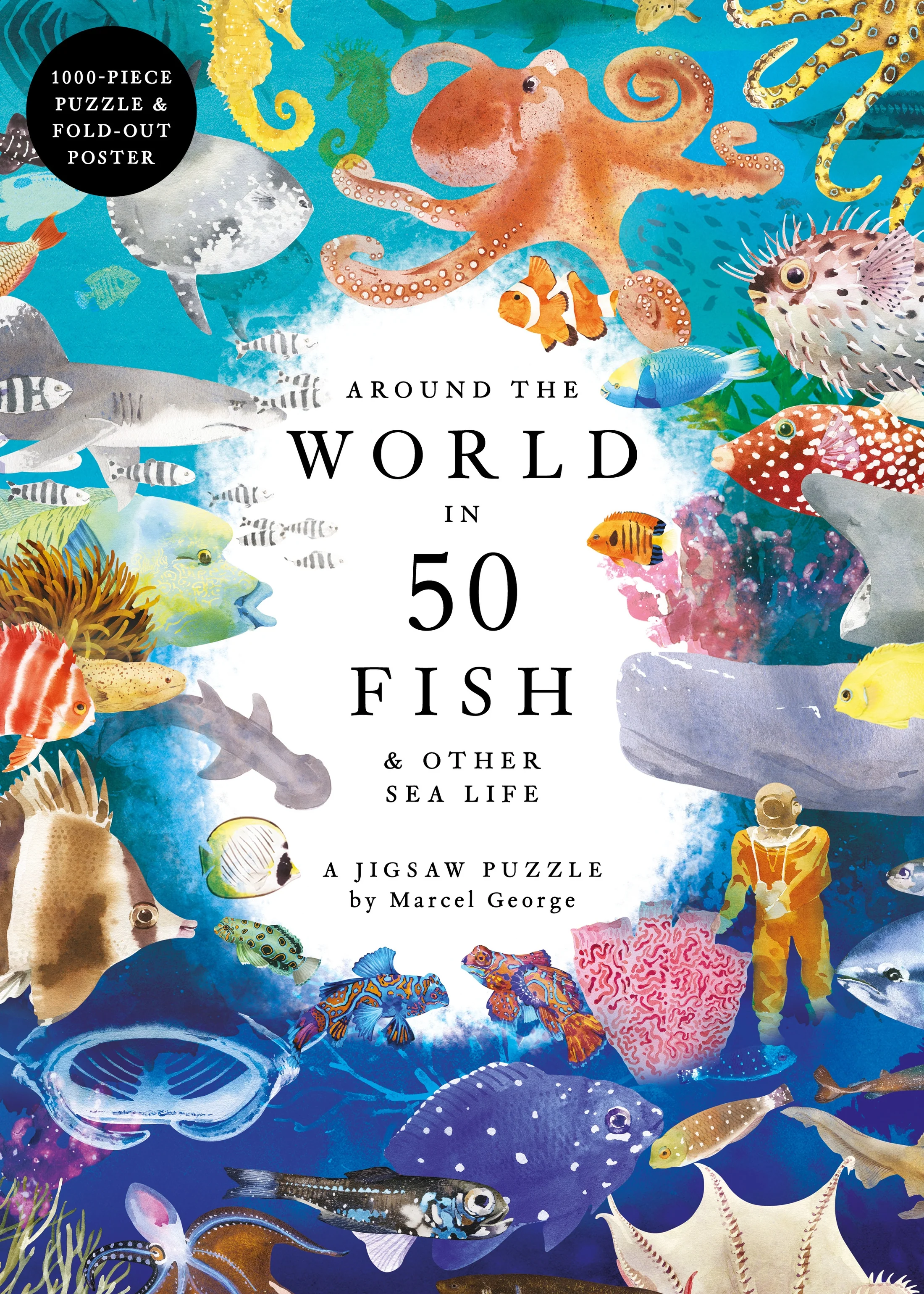 Around the World in 50 Fish, 1000 Piece Puzzle