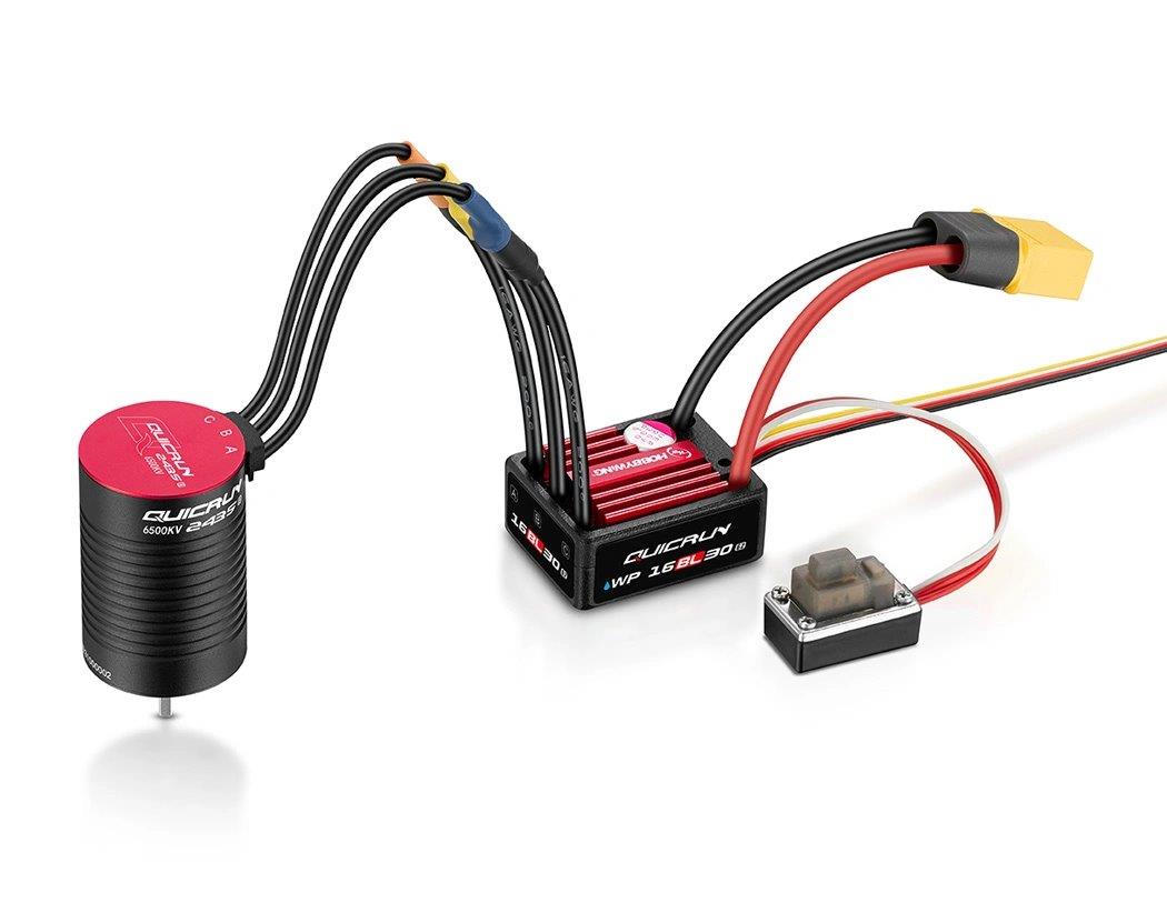 Hobbywing QuicRun Combo WP 16BL30 G2 - 2435SL 4500kV G3 1/16 - 2