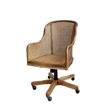 Kontorsstol med karm i rotting, fransk stil, från Chic Antique