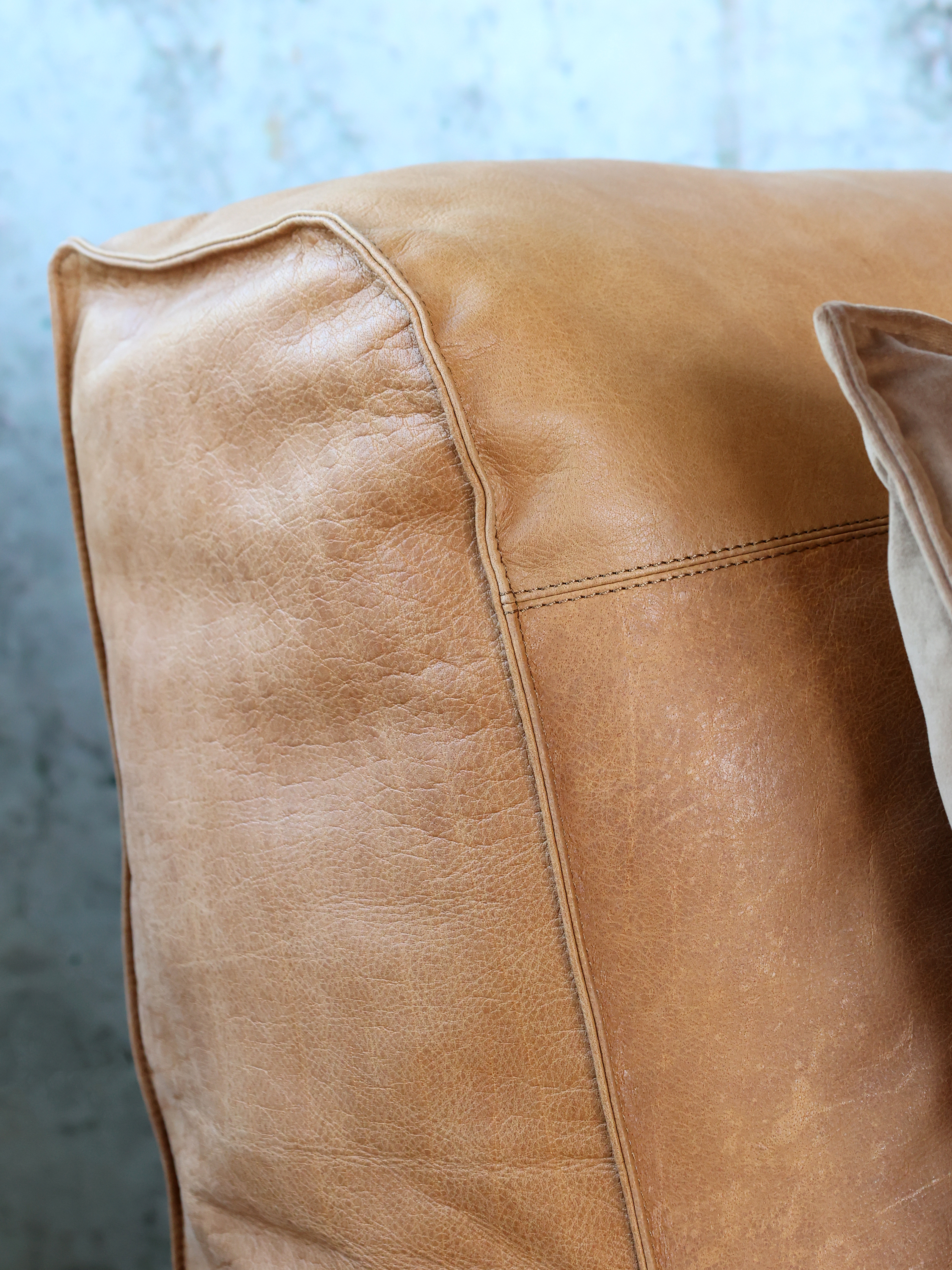 Loungefåtölj i skinn från Chic Antique