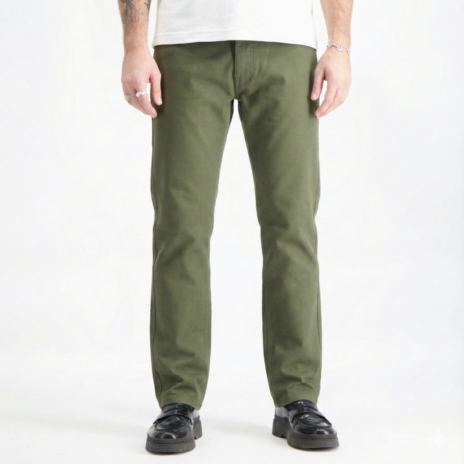 JV002 Regular olive green frontview