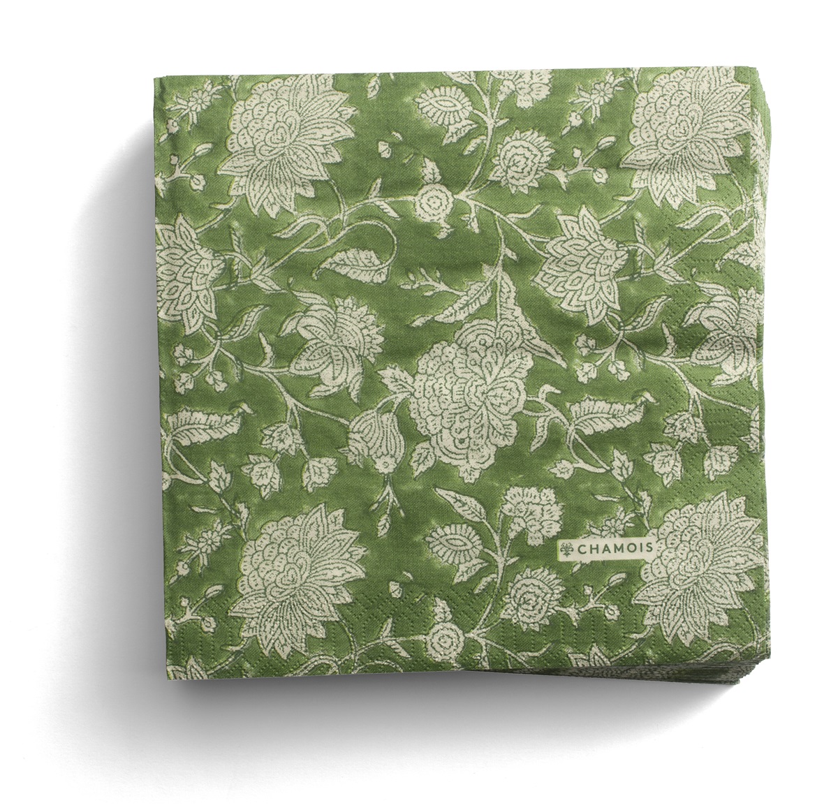 Chamois Pappersservetter Indian Rose Green - 40x40cm