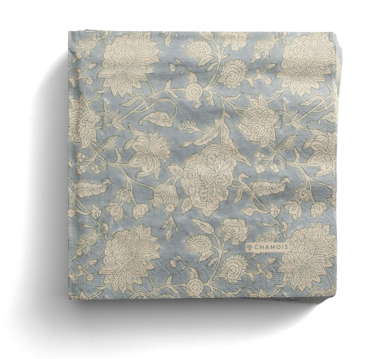 Chamois Pappersservetter Indian Rose Dusty Blue - 40x40cm