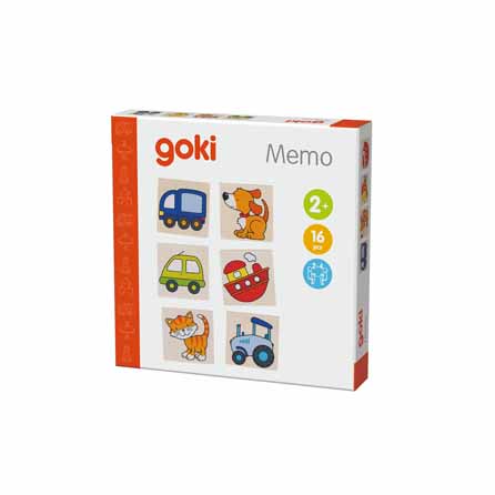 Goki Mini Memory i trä - ekologiskt spel för pedagogisk lek