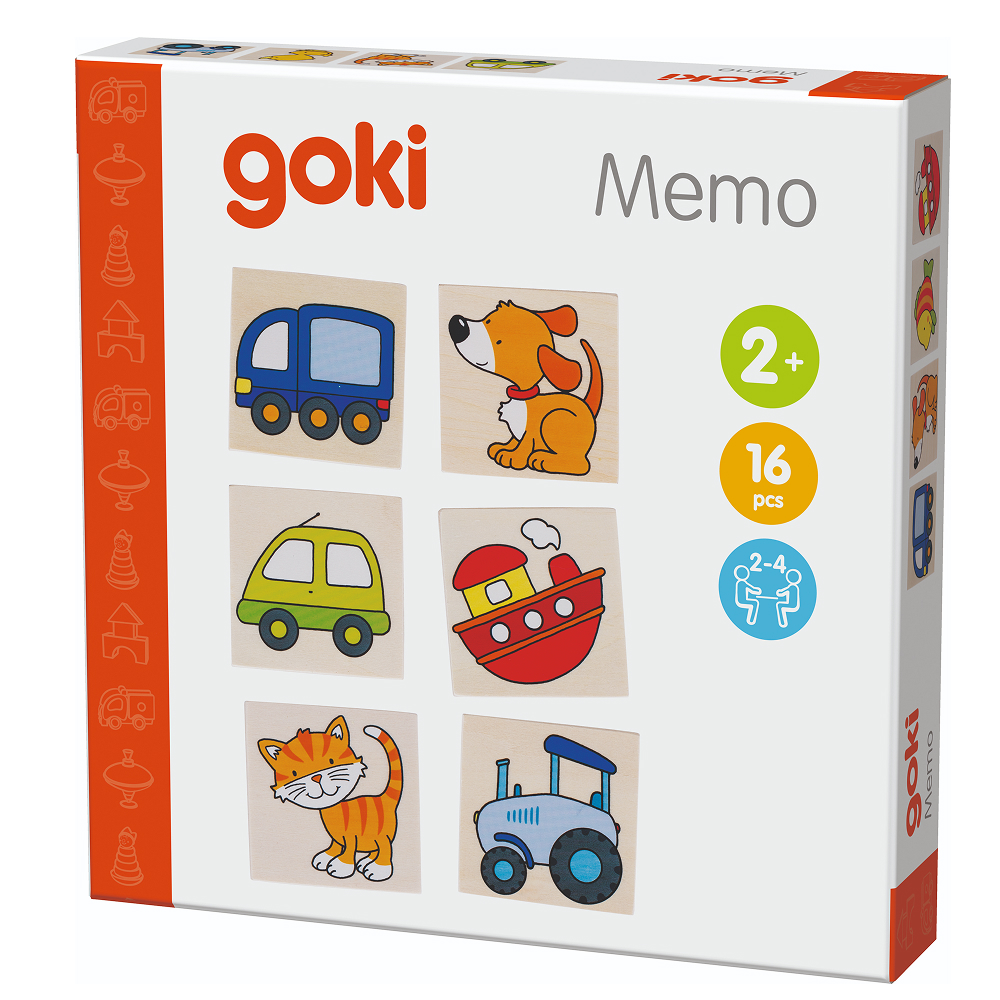 Goki Mini Memory i trä - ekologiskt spel för pedagogisk lek - 3