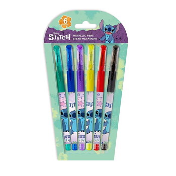 Stitch Disney Metalliska Gelpennset (6 delar)