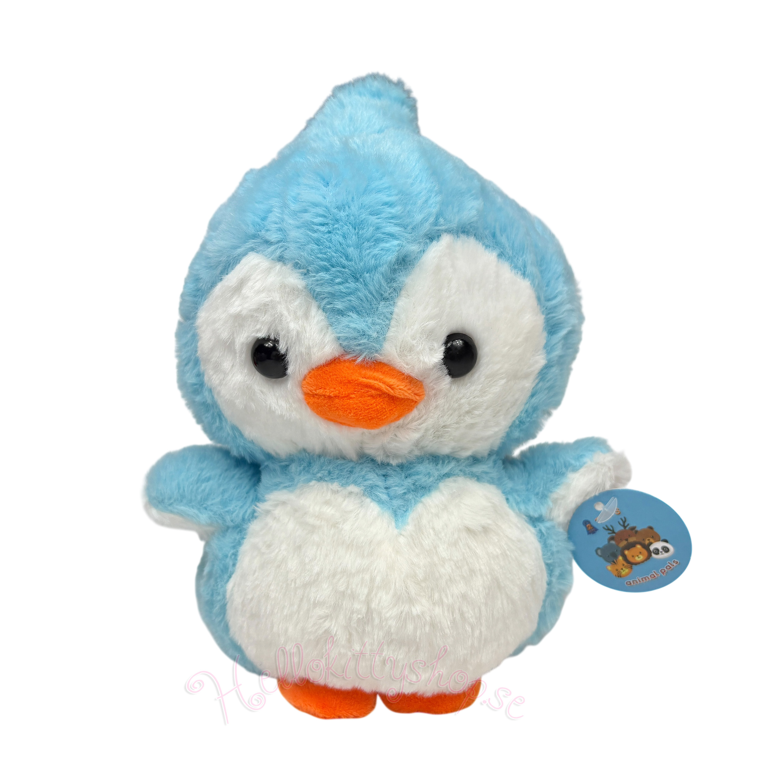 Ljusblå Pingvin Gosedjur – Kawaii Plush i Supermjukt Fluff 21 cm
