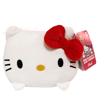 Hello Kitty Plush Beanies Gosedjur – Kawaii Squishy Röd Rosett 20 cm