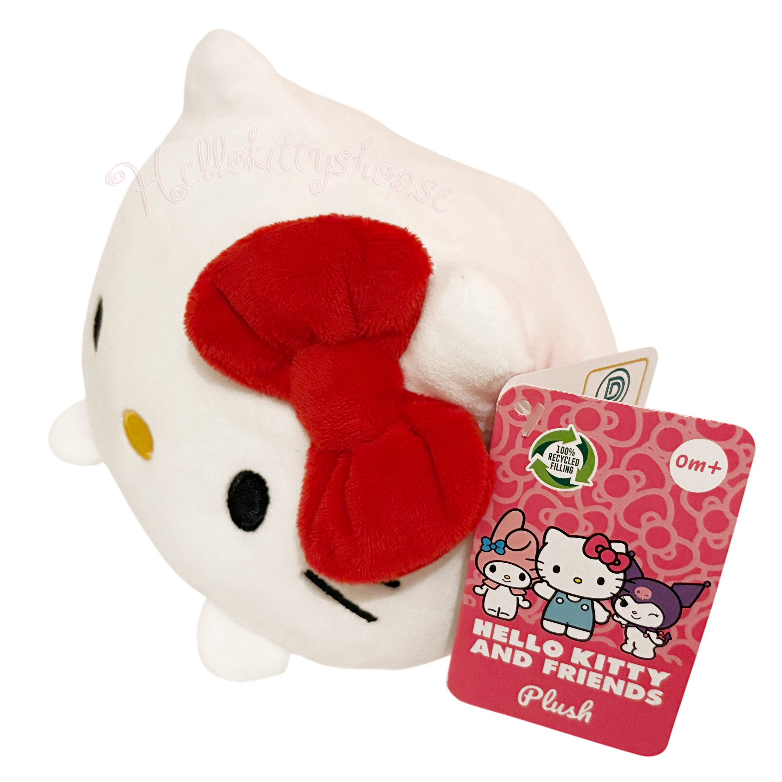 Hello Kitty Plush Beanies Gosedjur – Kawaii Squishy Röd Rosett 20 cm - 2