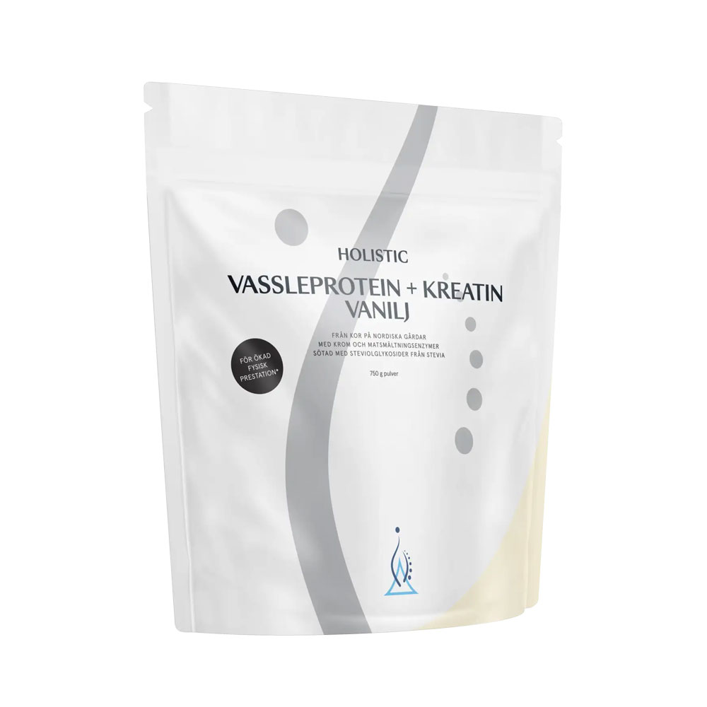 Vassleprotein + Kreatin Vanilj 750 g Holistic