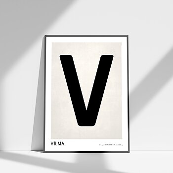 PERSONLIG BARNPOSTER LJUSBEIGE