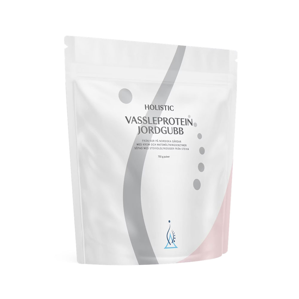 Vassleprotein Jordgubb 750 g Holistic