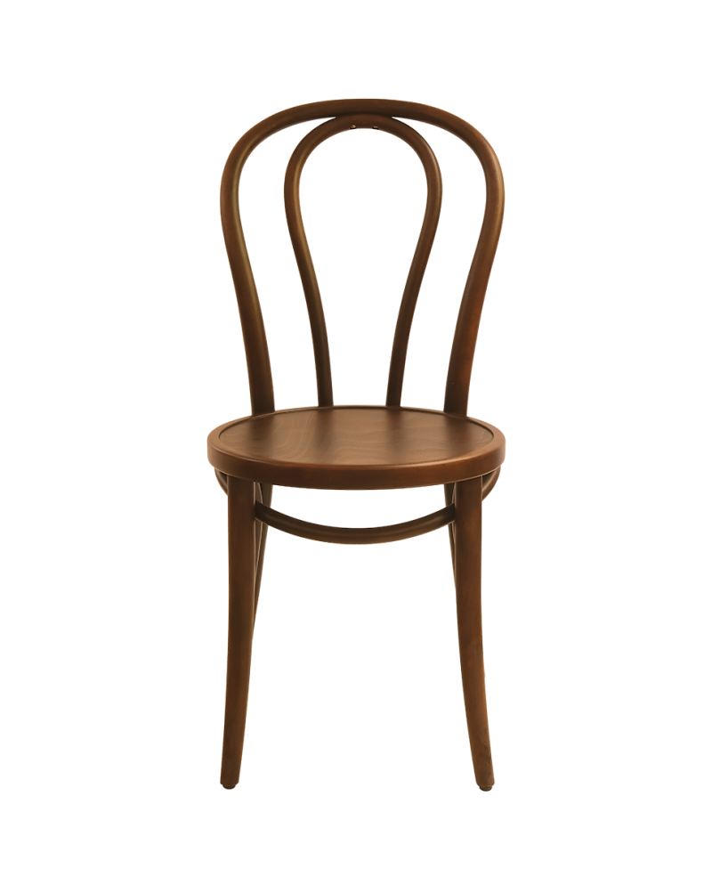 Trästol i böjd  bokträ färg valnöt, svart eller natur en klassisk restaurangstol  - 5