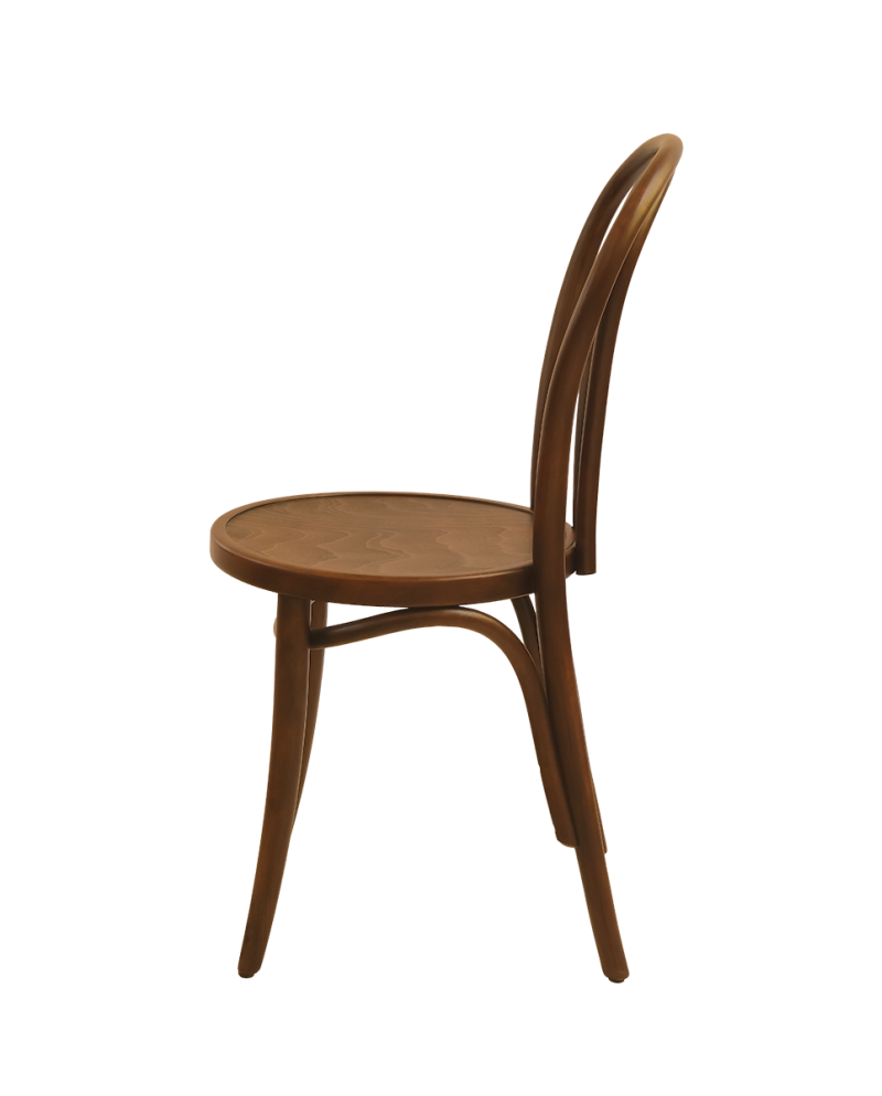 Trästol i böjd  bokträ färg valnöt, svart eller natur en klassisk restaurangstol  - 3