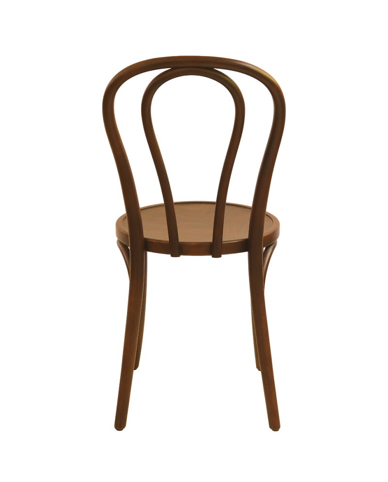 Trästol i böjd  bokträ färg valnöt, svart eller natur en klassisk restaurangstol  - 4