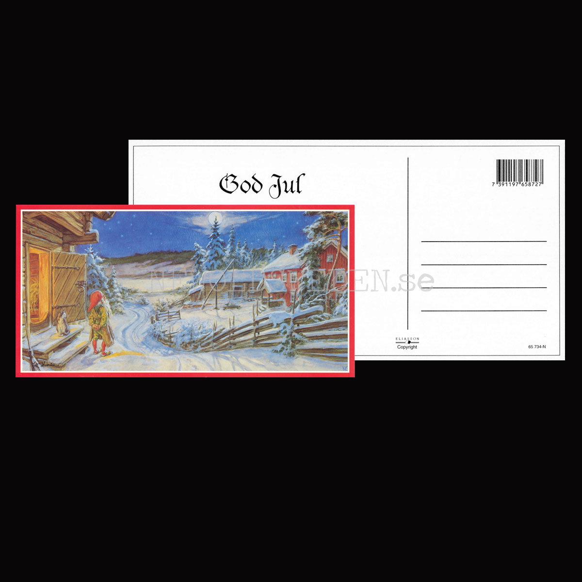 Julkort - Curt Nyström - Original © Eliasson - 10.5 x  20.8 cm - C01 - 3