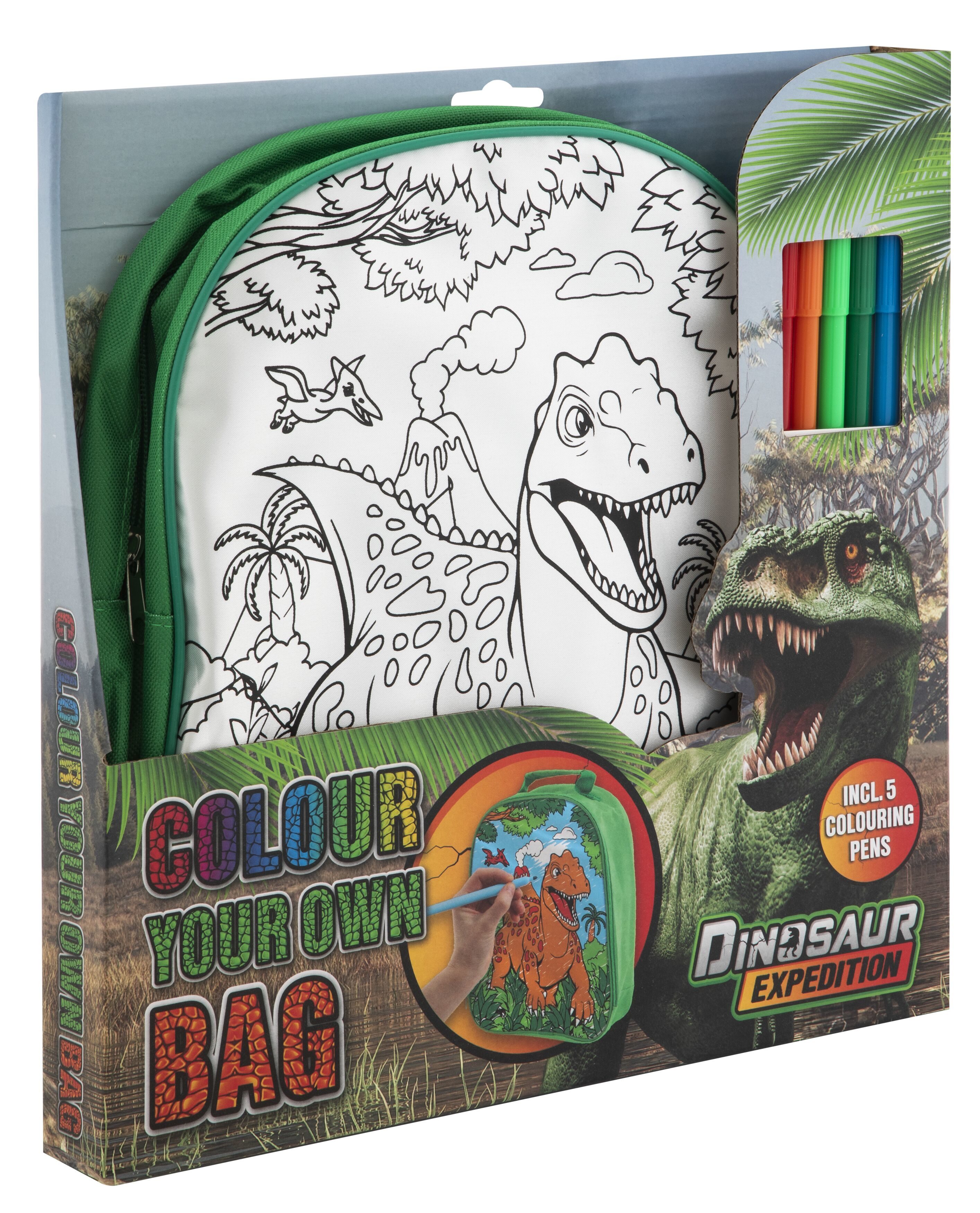 Ryggsäck Dinosaurie Färgläggning