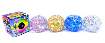 Klämboll glitter, 5 cm