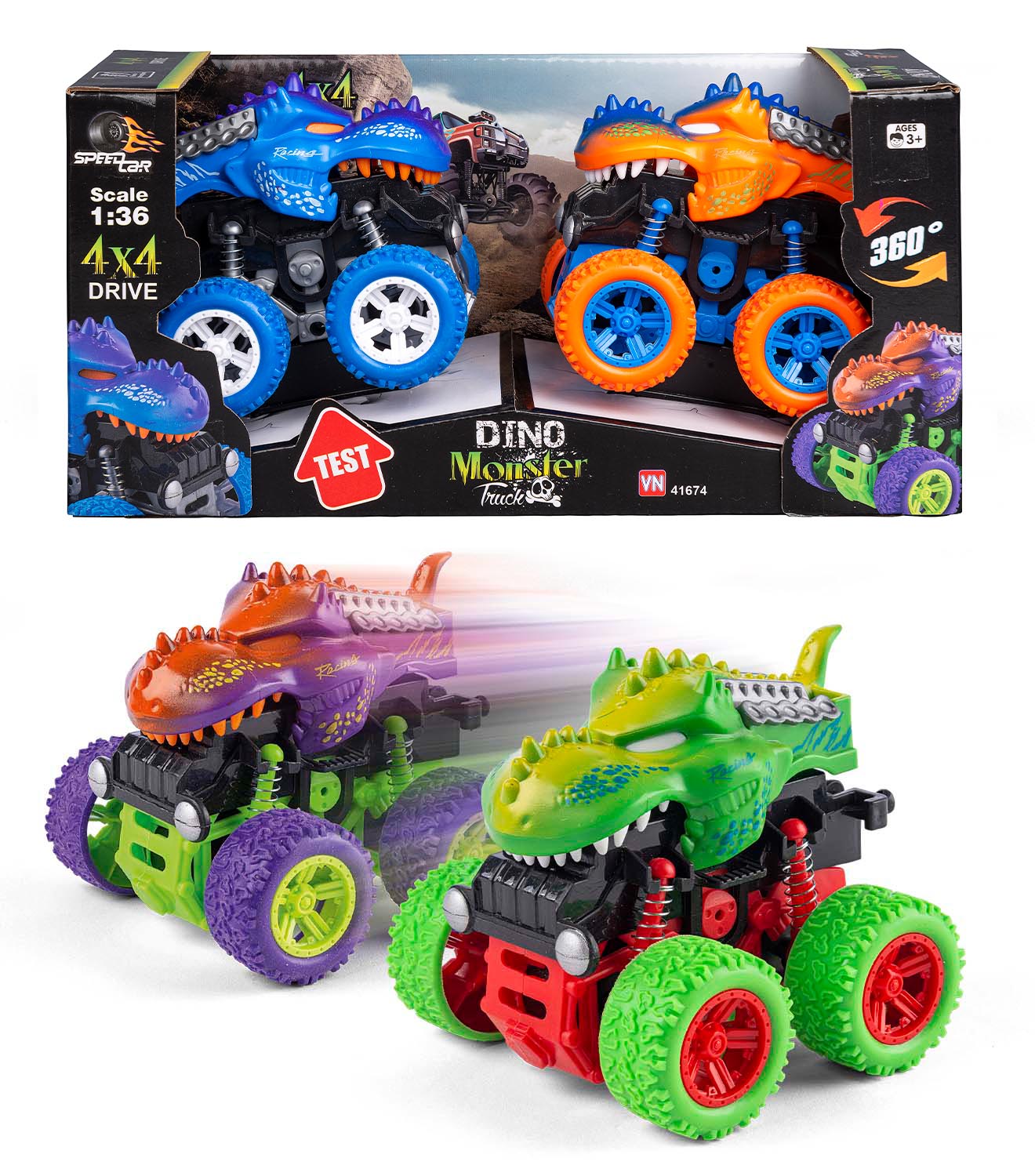 Speedcar Dinotruck, 2-pack