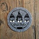 Glasunderlägg - God Jul Nissar