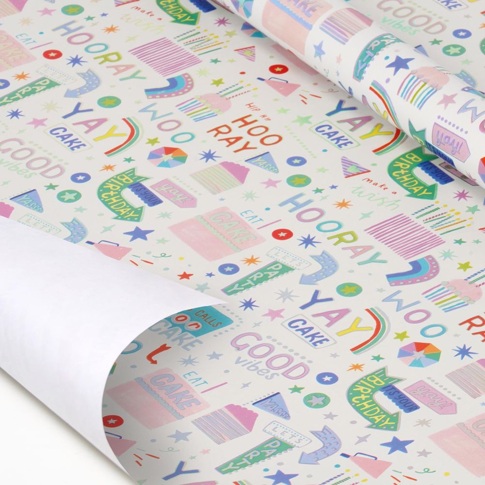 Presentpapper - Happy Birthday, Hooray - 2