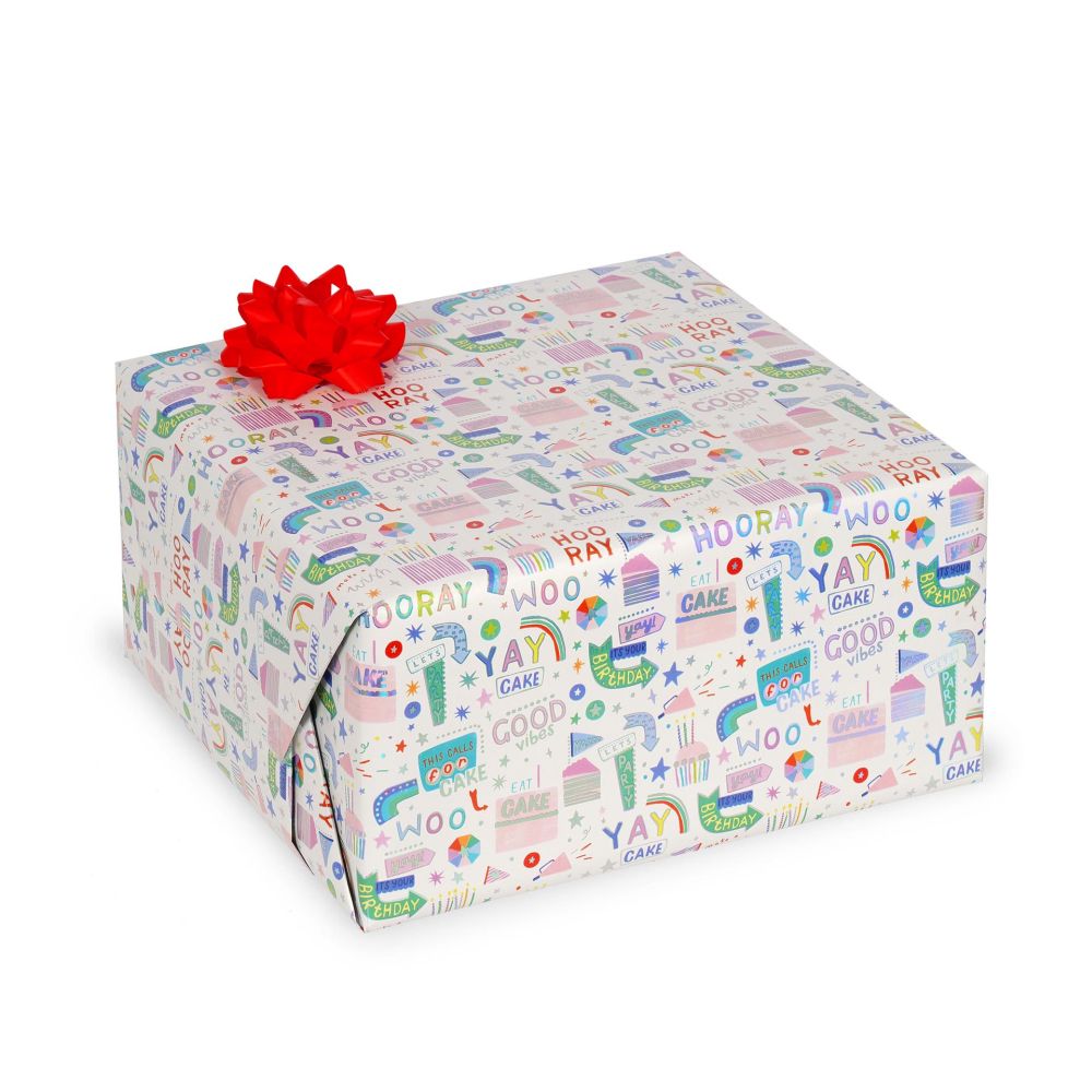 Presentpapper - Happy Birthday, Hooray