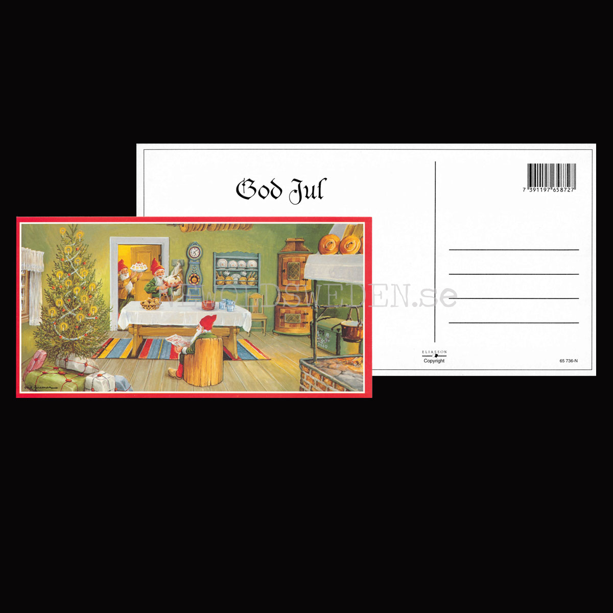 Julkort - Erik Forsman - Original © Eliasson - 10.5 x  20.8 cm - C02 - 3