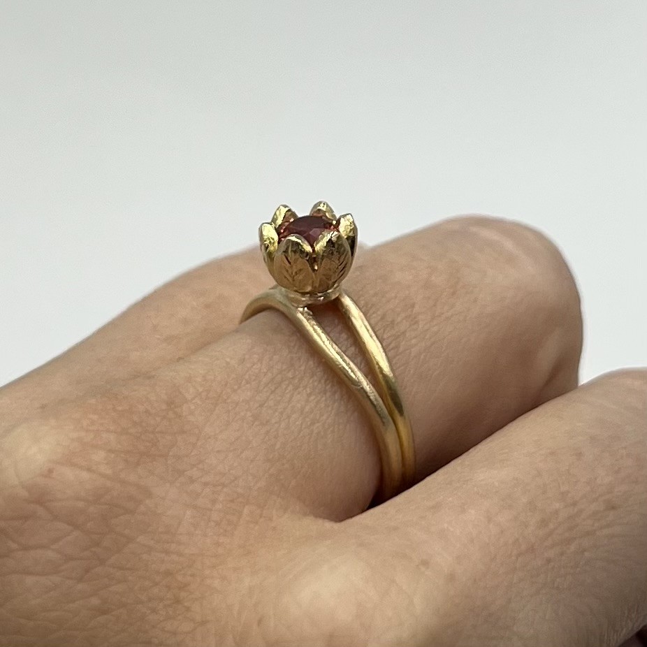 Ring The Last Rose handgjord guld 18 karat  - 4