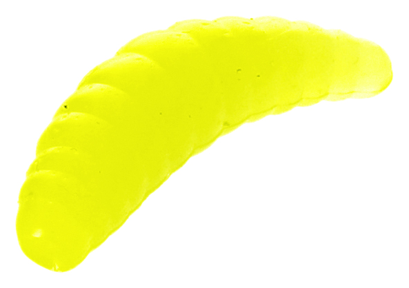 scent-impregnated imitation maggots with a strong cheese scent that spreads in the water and triggers the fish to bite