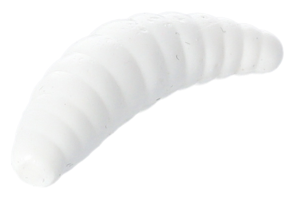 scent-impregnated imitation maggots with a strong cheese scent that spreads in the water and triggers the fish to bite