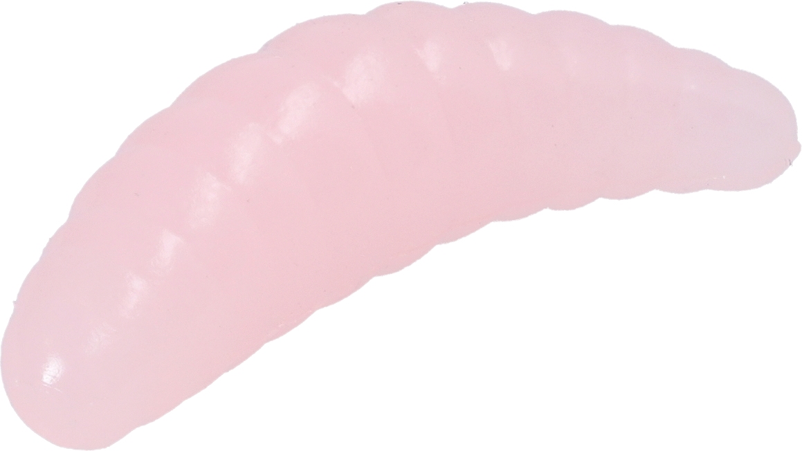 scent-impregnated imitation maggots with a strong cheese scent that spreads in the water and triggers the fish to bite