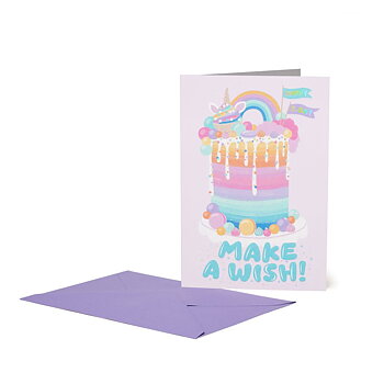 Large Greeting card, Unicorn Cake (BG0827)