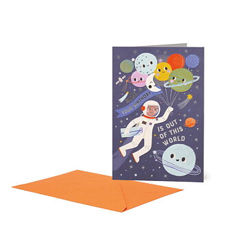 Large Greeting card, Space Balloons (BG0828)