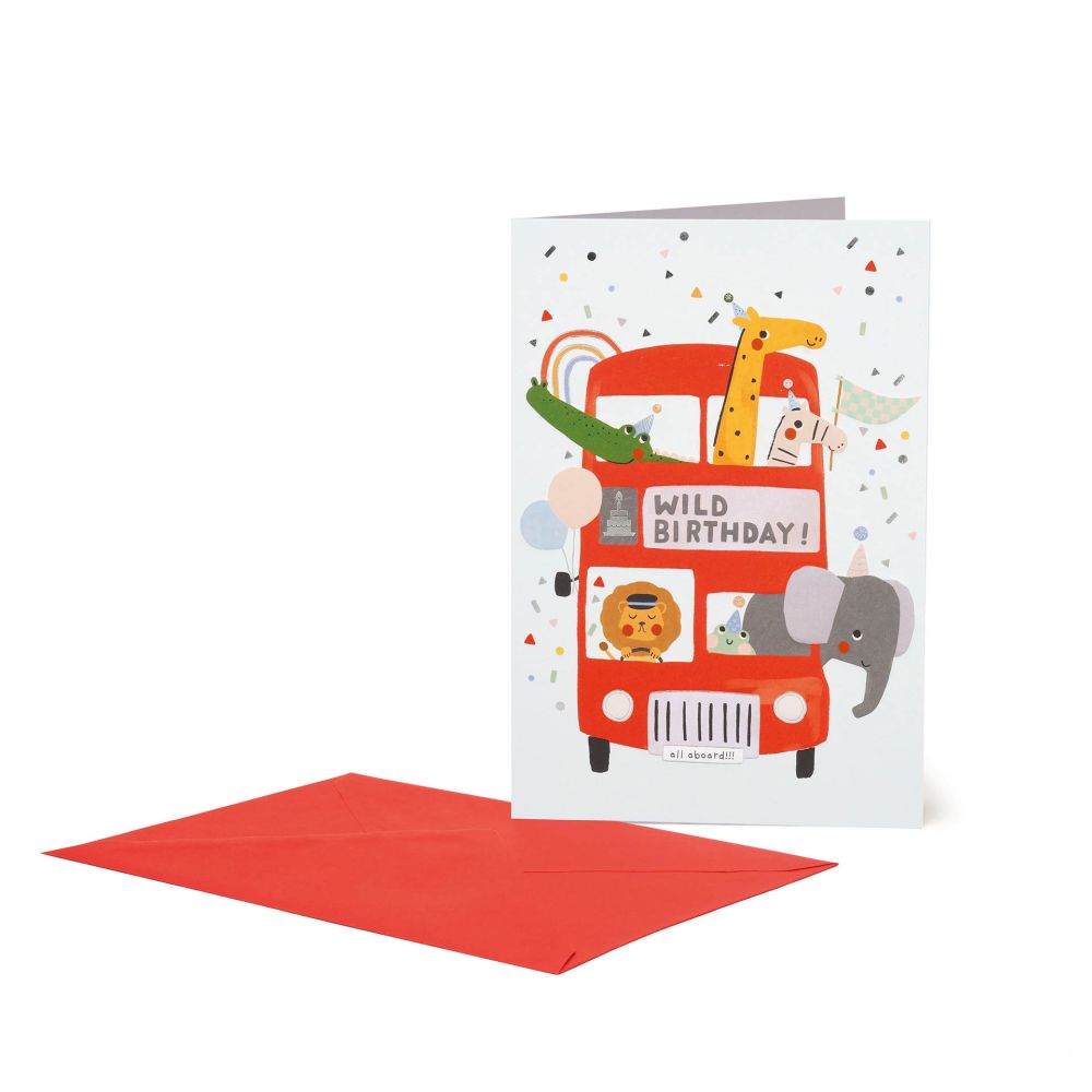 Large Greeting card, Birthday Bus (BG0831)