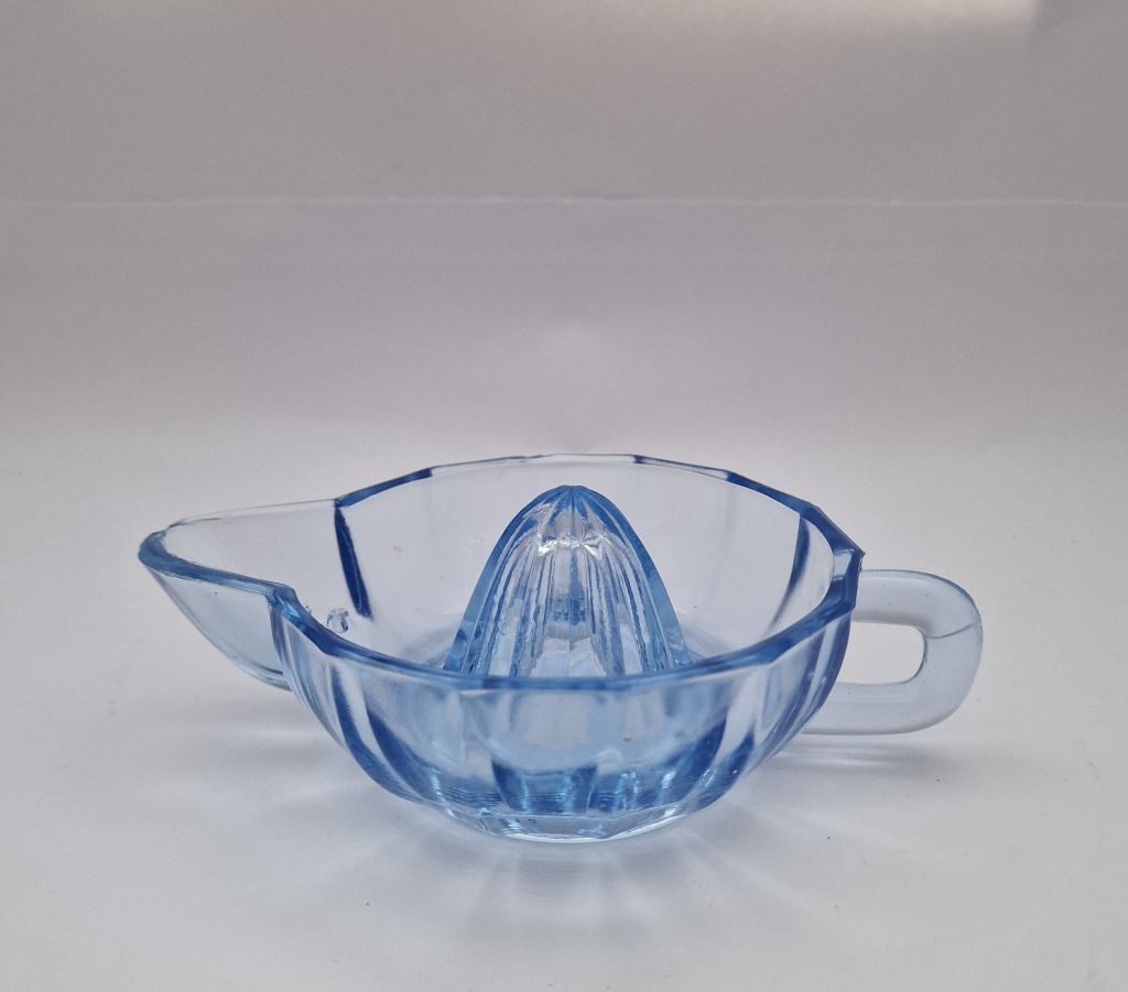 Citrus press blue glass