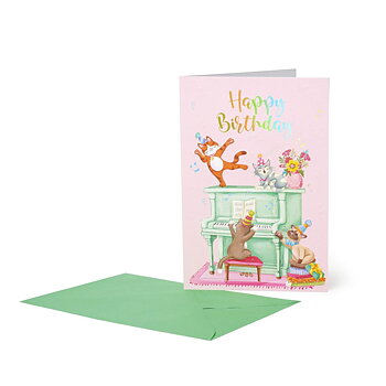 Large Greeting card, Piano Cats (BG0837)