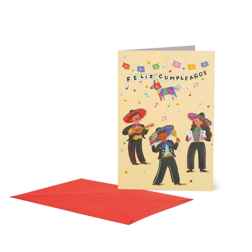 Large Greeting card, Feliz Cumpleanos Mariachi (BG0840)