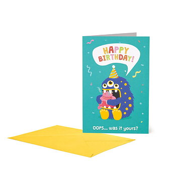 Large Greeting card, Birthday Monster (BG0843)