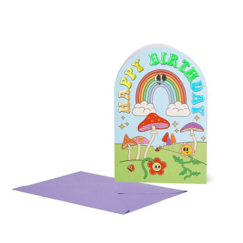Large Greeting card, Groovy Rainbow (BG0844)