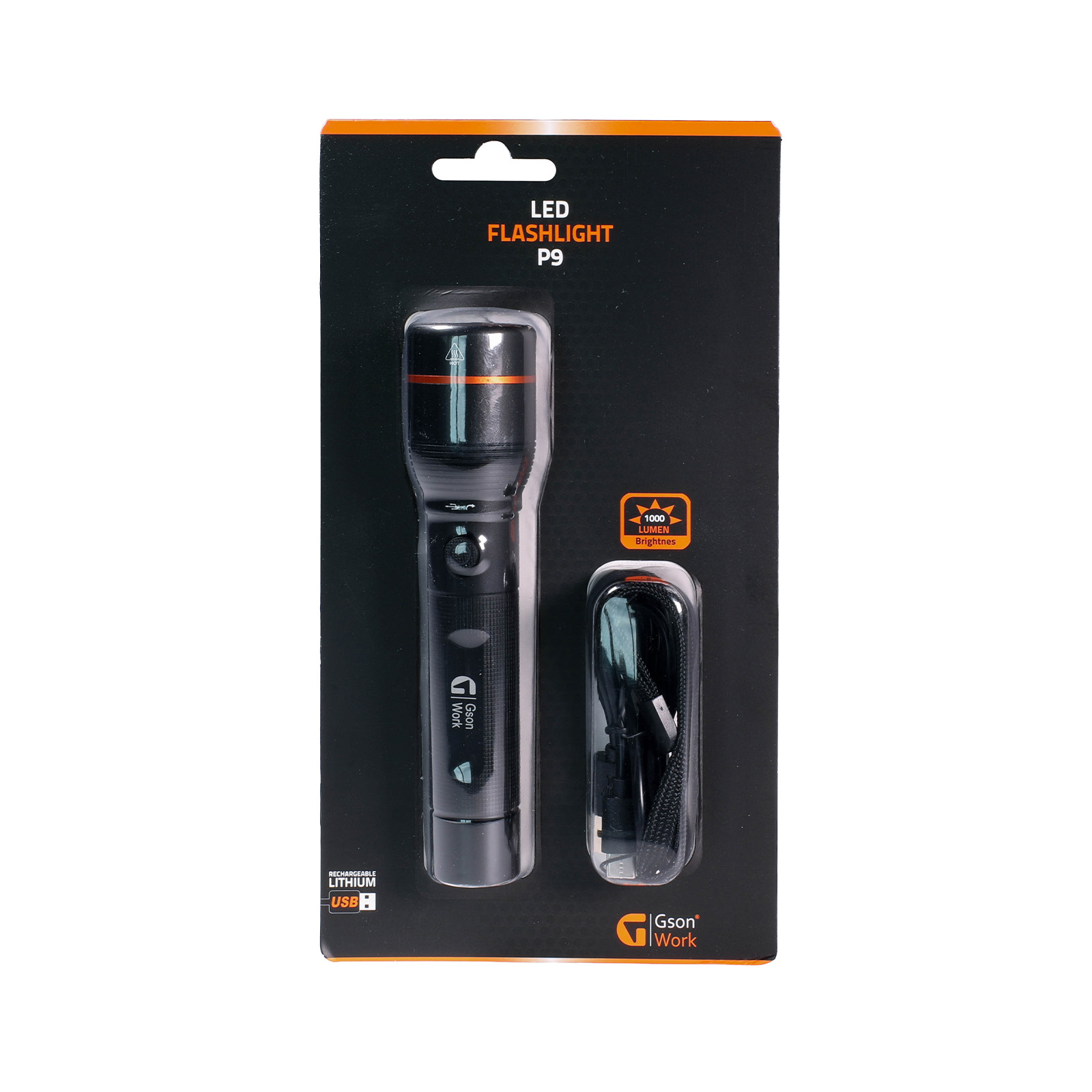 LED ficklampa P9 1000lumen - 3