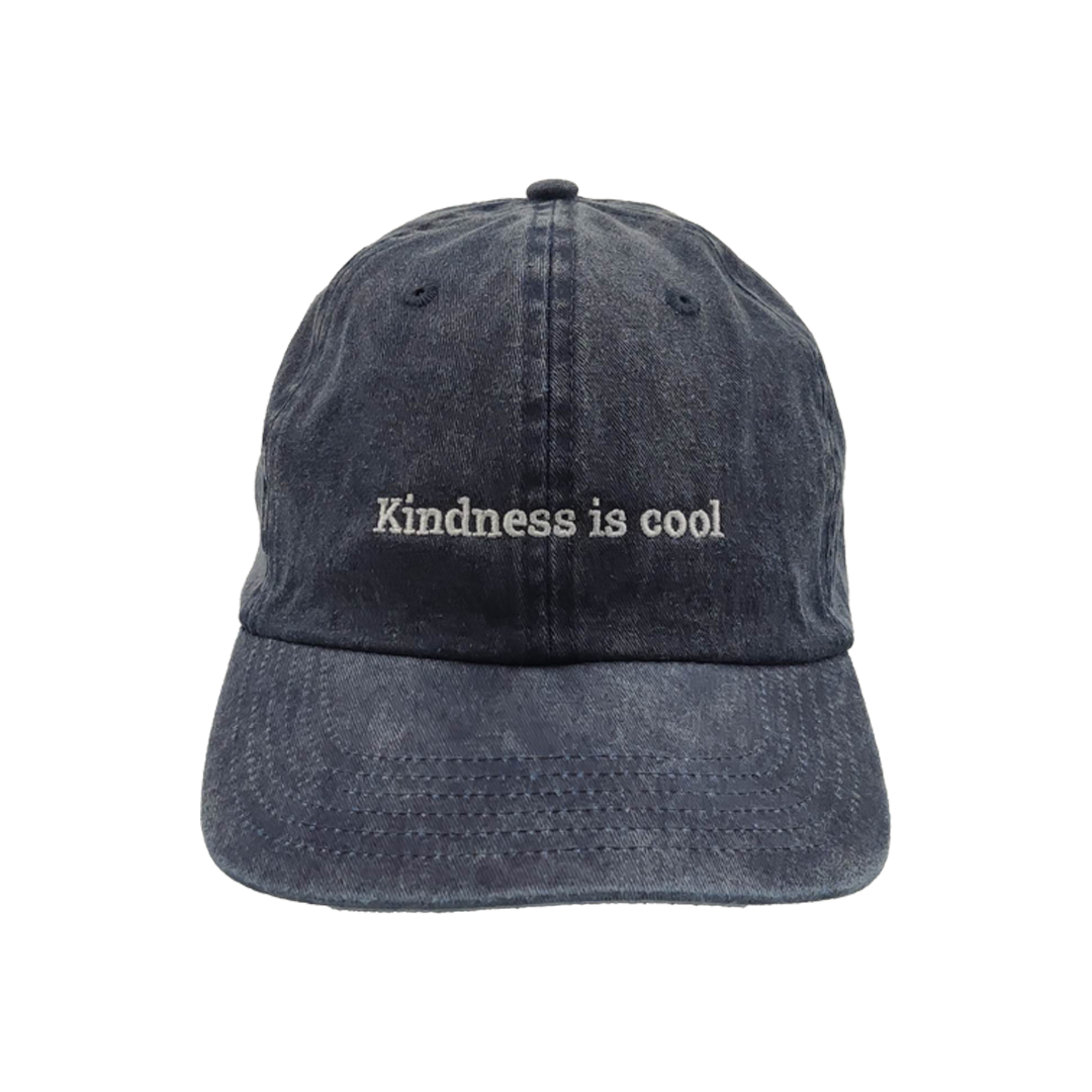Stentvättad dad cap - Navy