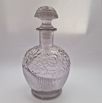Liqueur decanter light purple antique