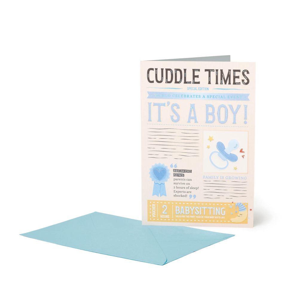 Large Greeting card, Cuddle Time - It's a Boy (BG0851)